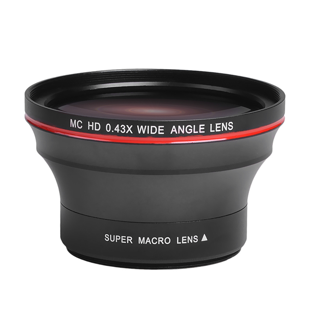 55MM 0.43x Skilled HD Broad Angle Lens with Macro Characteristic for Nikon D3400, D5600, and Sony Alpha Cameras